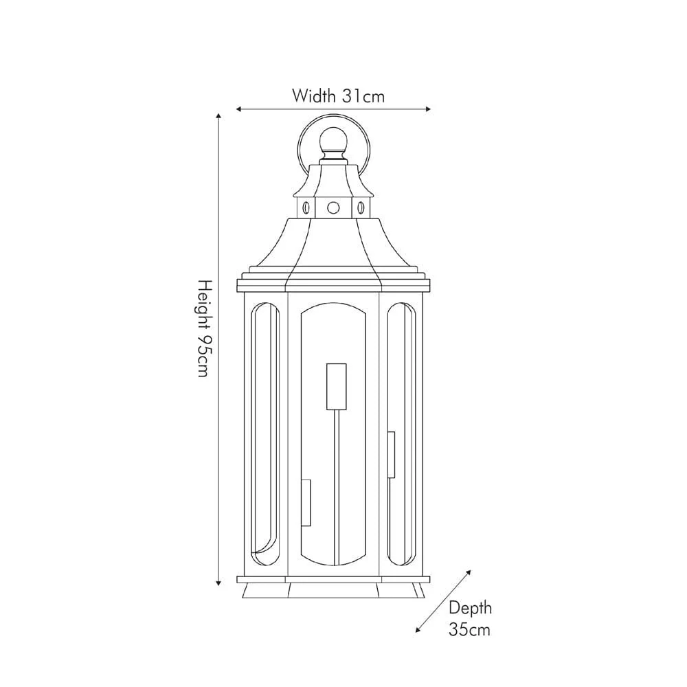 Eldoris White Wash Wooden Lantern Floor Lamp - Image 4