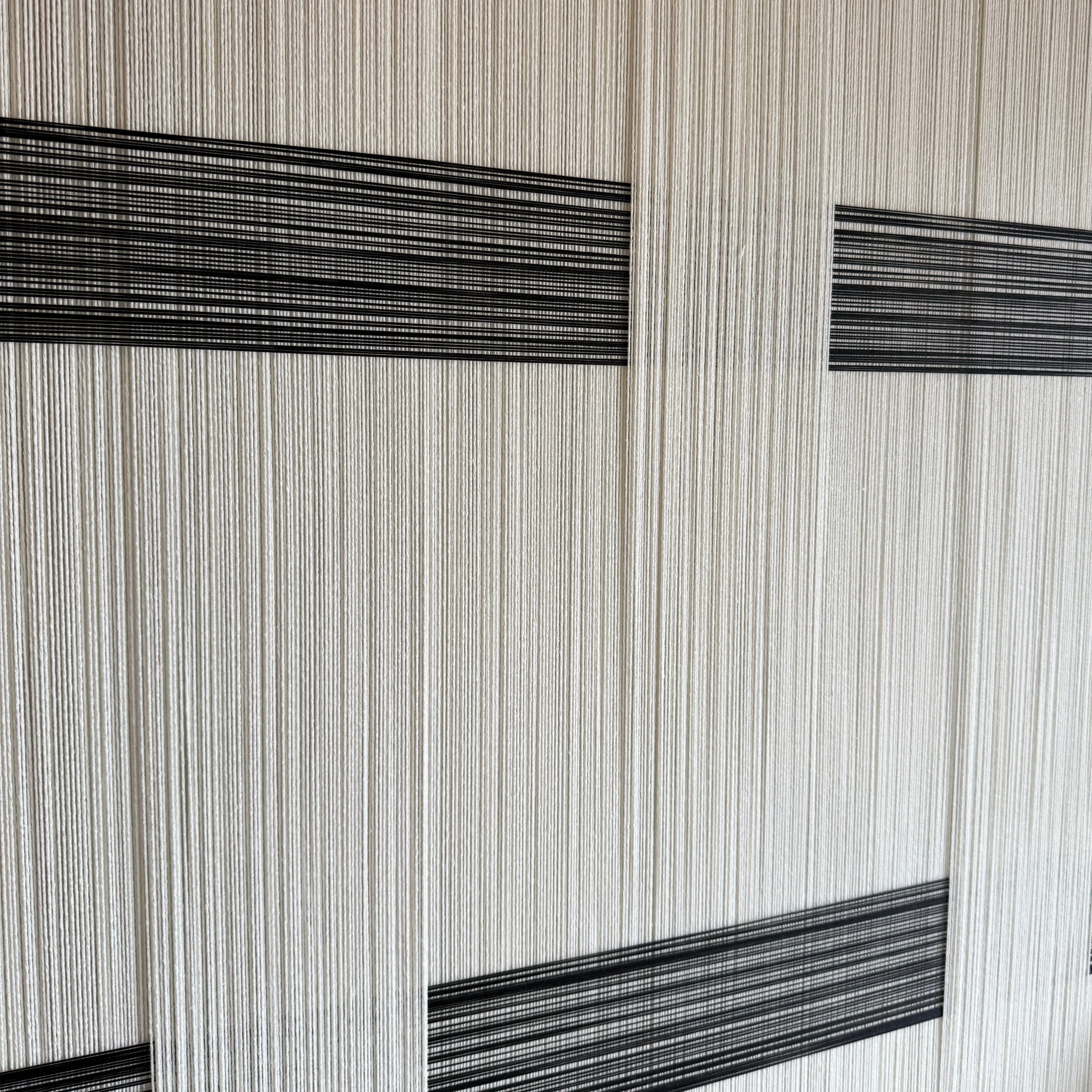 Elijah Black & White Woven Framed Wall Art - Image 2