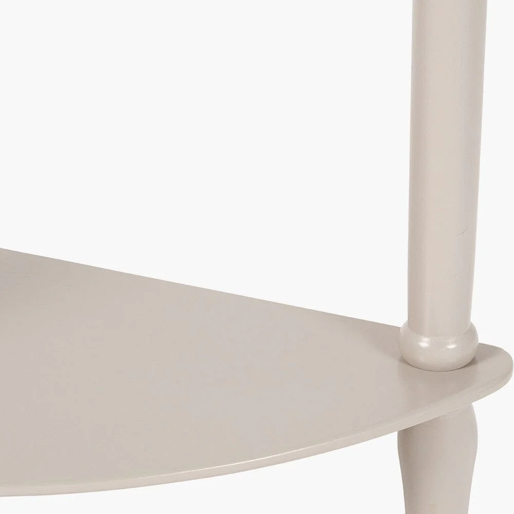 Elizabeth Putty Half Moon Pine Console Table - Image 4
