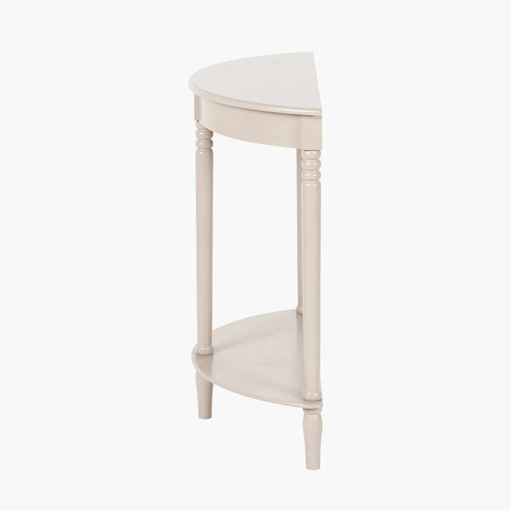 Elizabeth Putty Half Moon Pine Console Table - Image 5