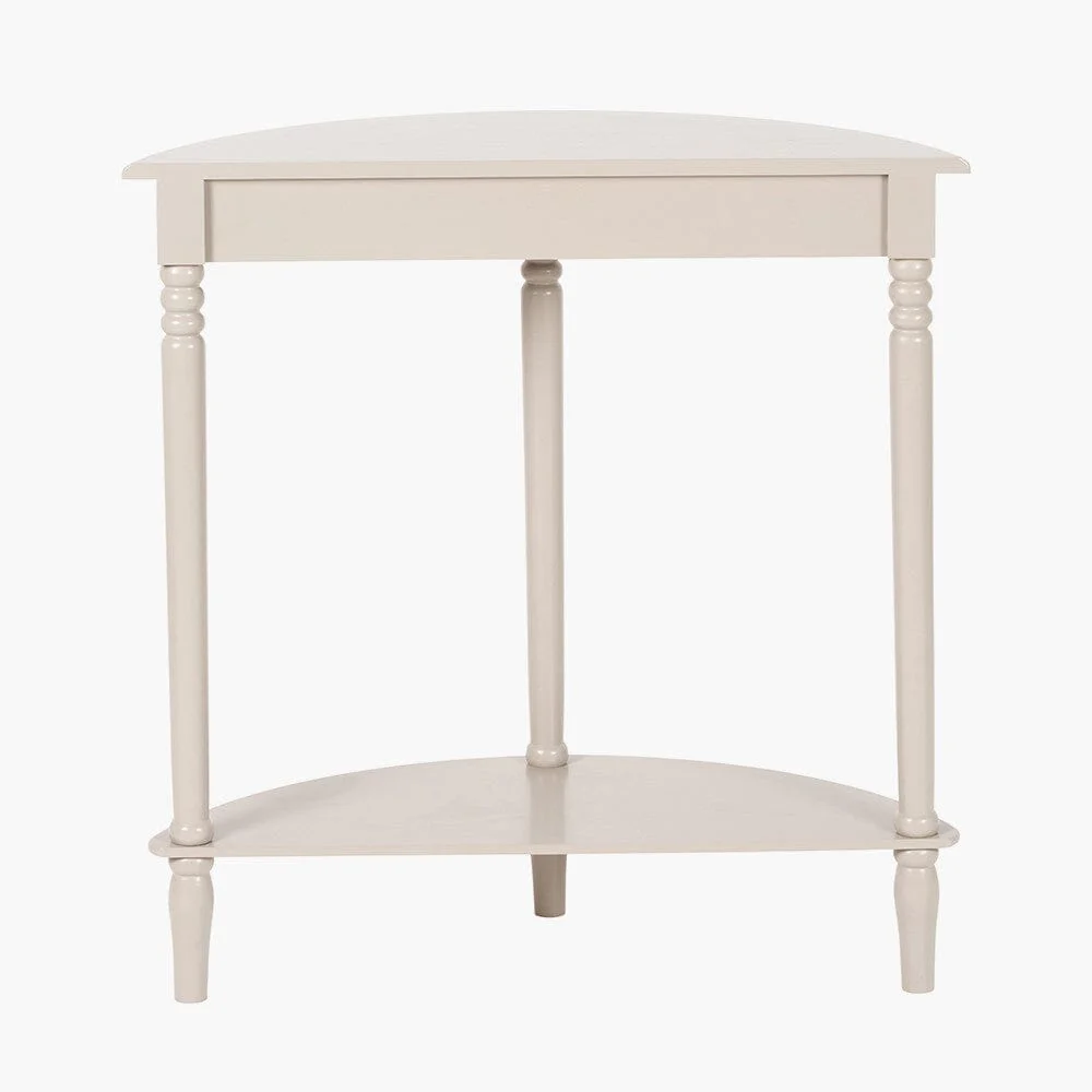 Elizabeth Putty Half Moon Pine Console Table - Image 6