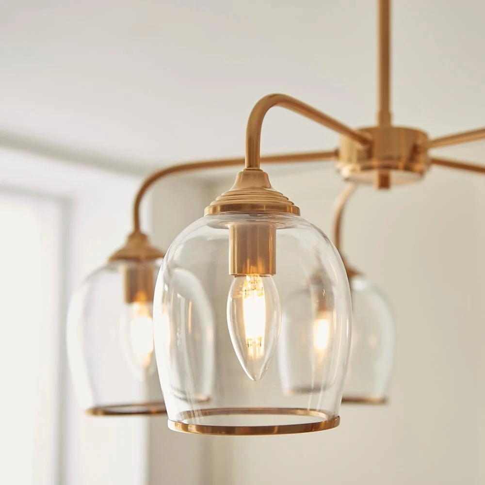 Eloise Brushed Brass 5 Light Ceiling Light - Image 6