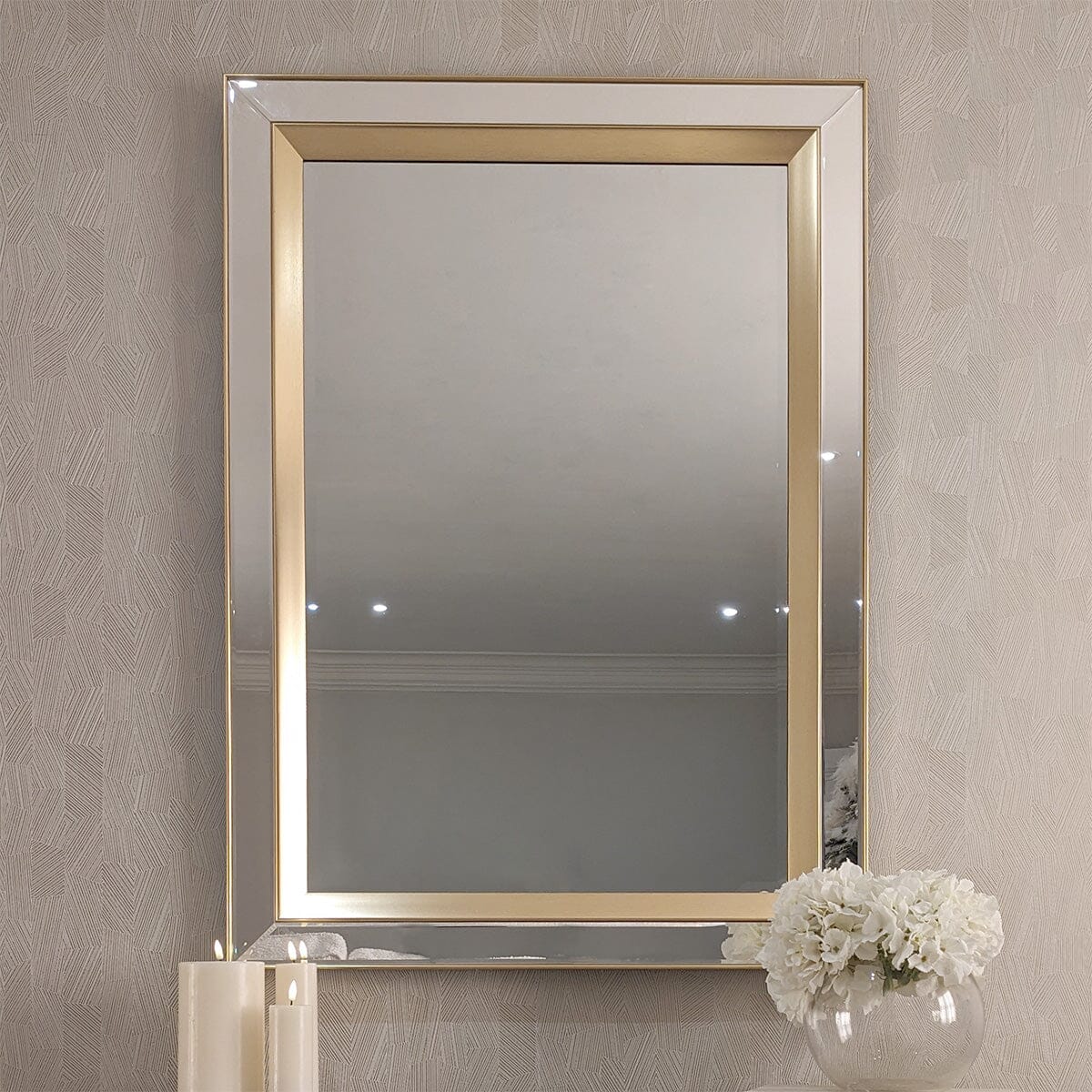 Eloise Gold Framed Rectangular Wall Mirror - Image 2