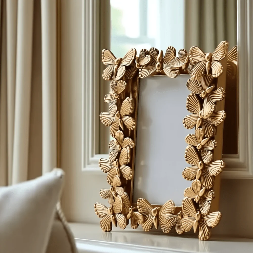 Elysia Gold 3D Butterfly Photo Frame- 4x6"
