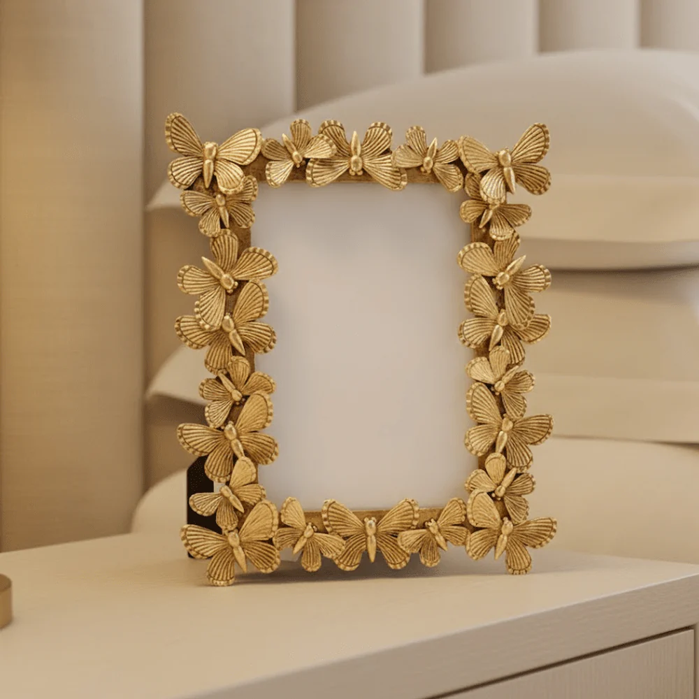 Elysia Gold 3D Butterfly Photo Frame- 5x7"