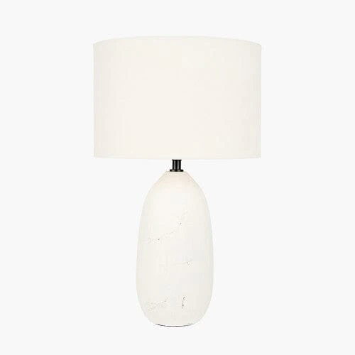 Elysian Ceramic Textured Neutral Table Lamp - Image 2