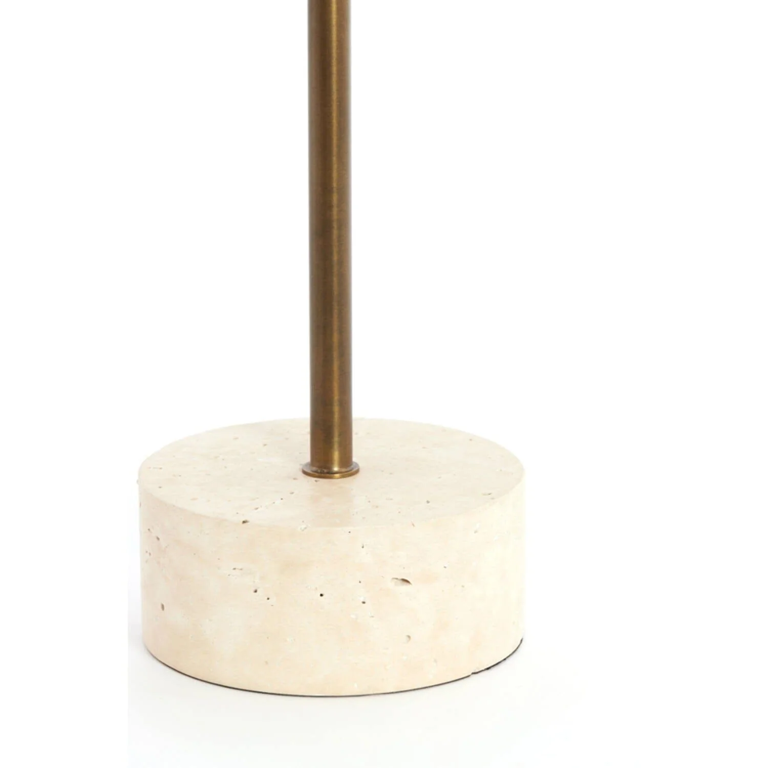 Emilde Travertine & Bronze Side Table - Image 3