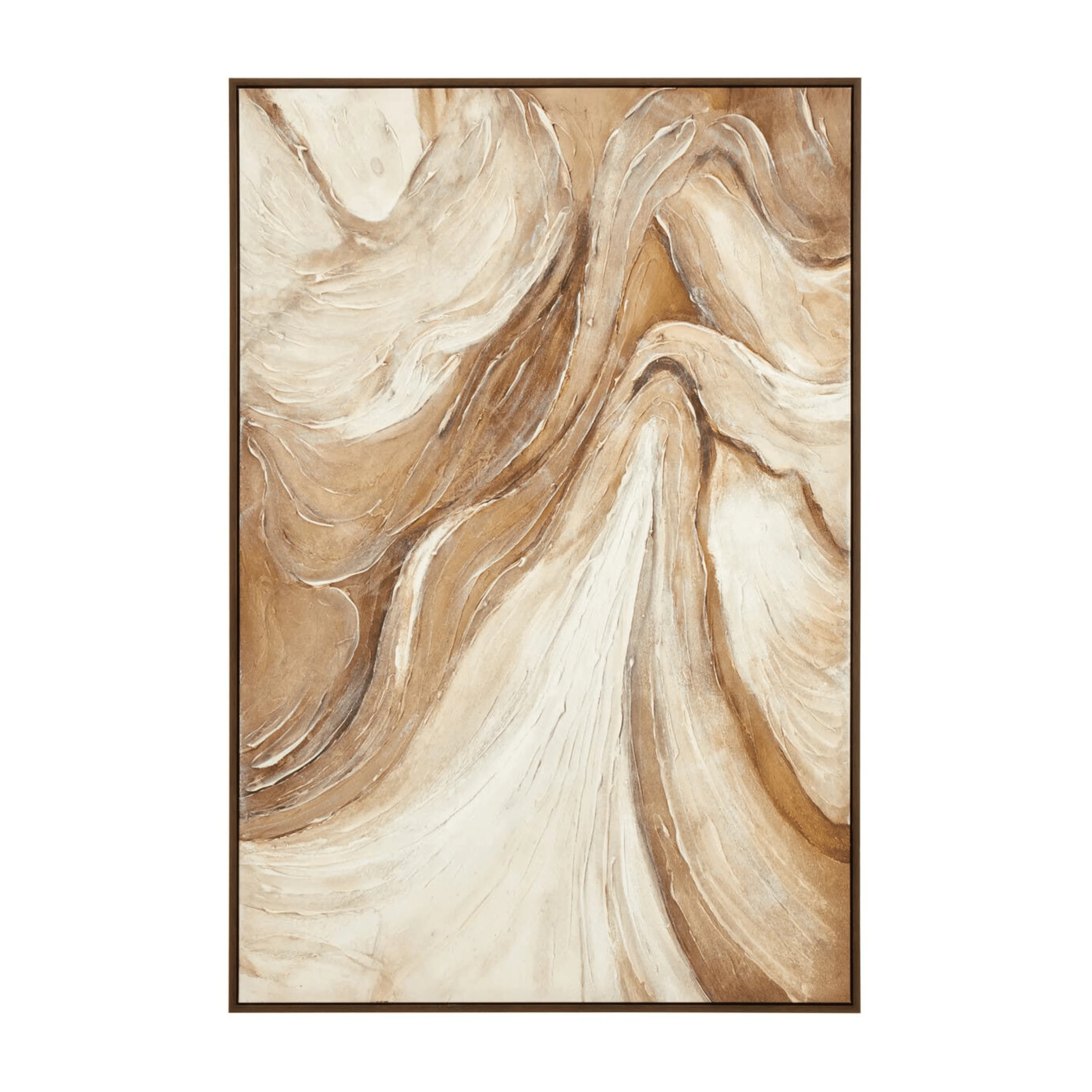 Emile Large Cream & Taupe Abstract Wall Art - Image 2