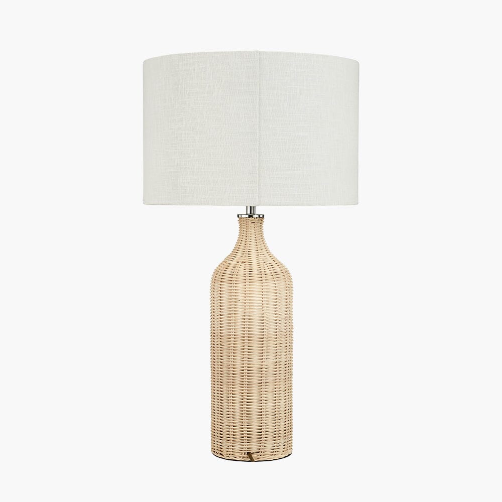 Emilia Natural Rattan Bottle Neck Table Lamp - Image 2