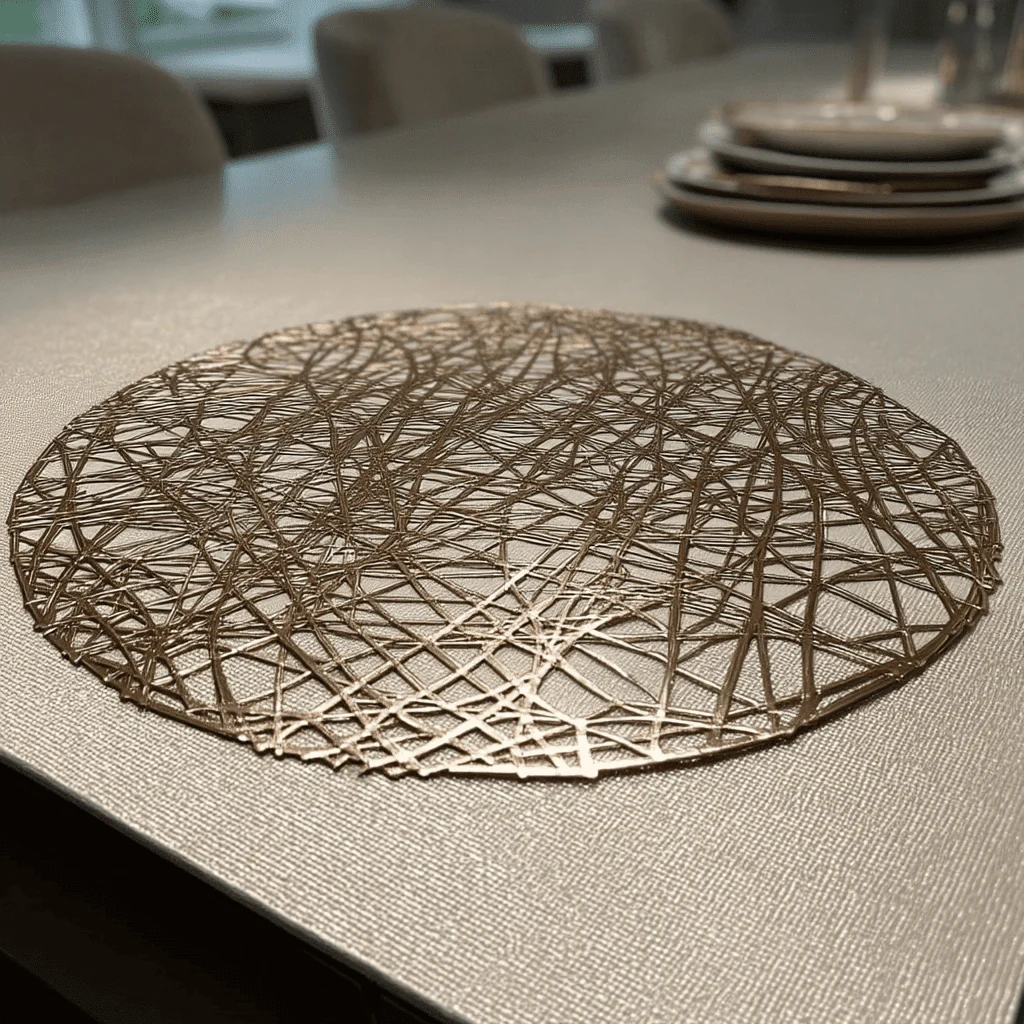 Emily Gold Round Placemats - Set of 4