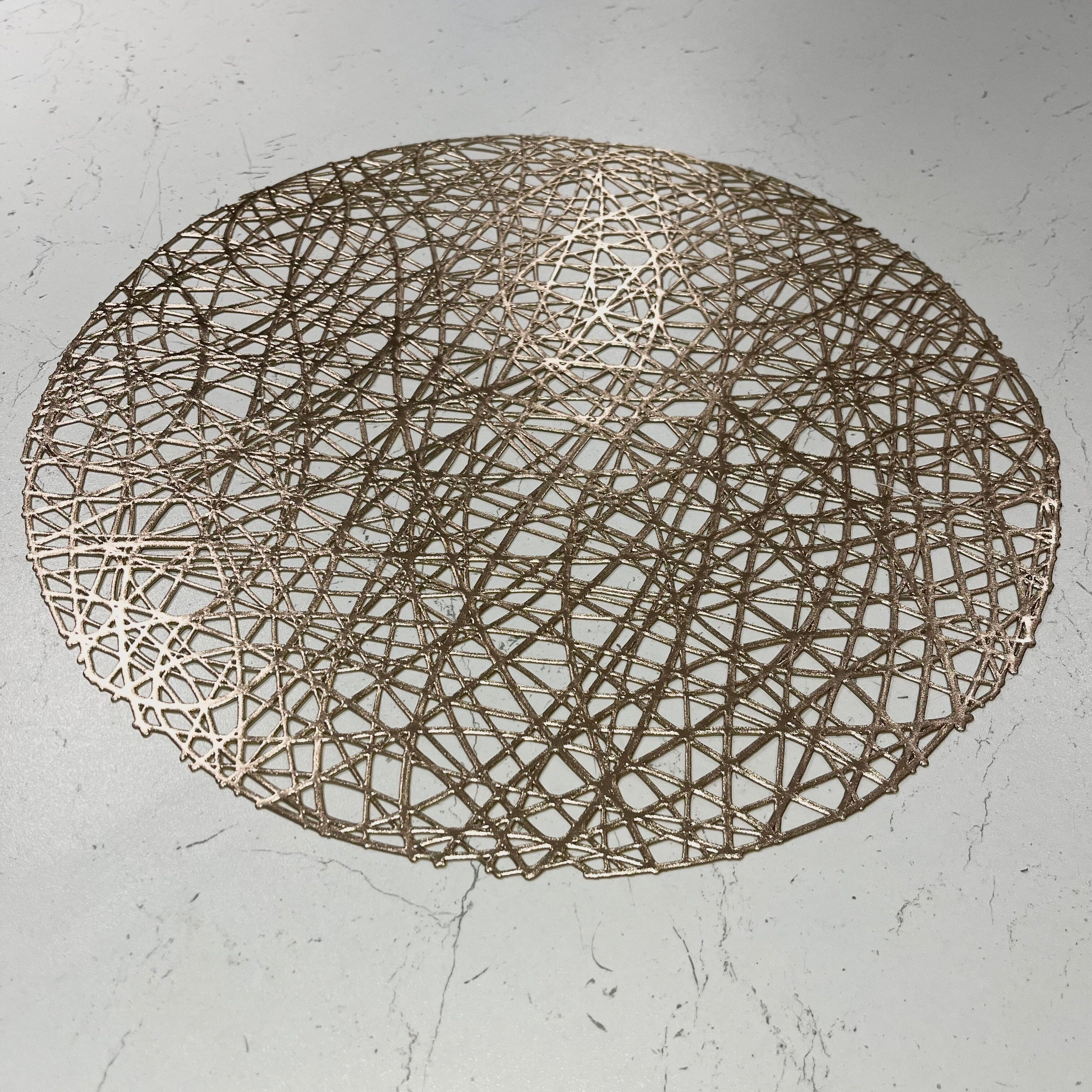 Emily Gold Round Placemats - Set of 4 - Image 2