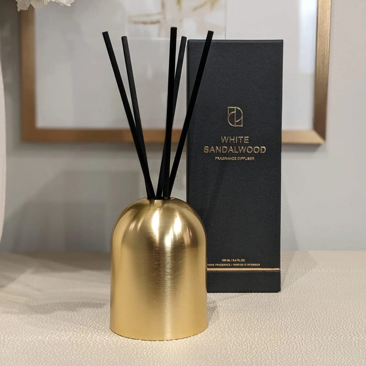 Epiphany Gold White Sandalwood Reed Diffuser- 100ml - Image 3