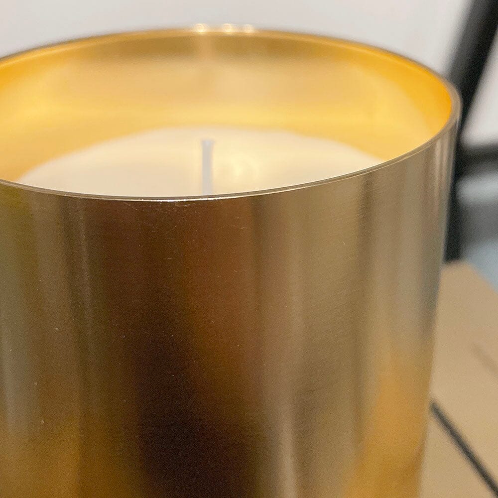 Epiphany White Sandalwood Scented Gold Candle - Image 3