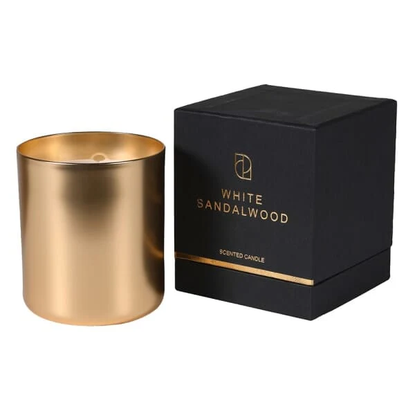 Epiphany White Sandalwood Scented Gold Candle - Image 4