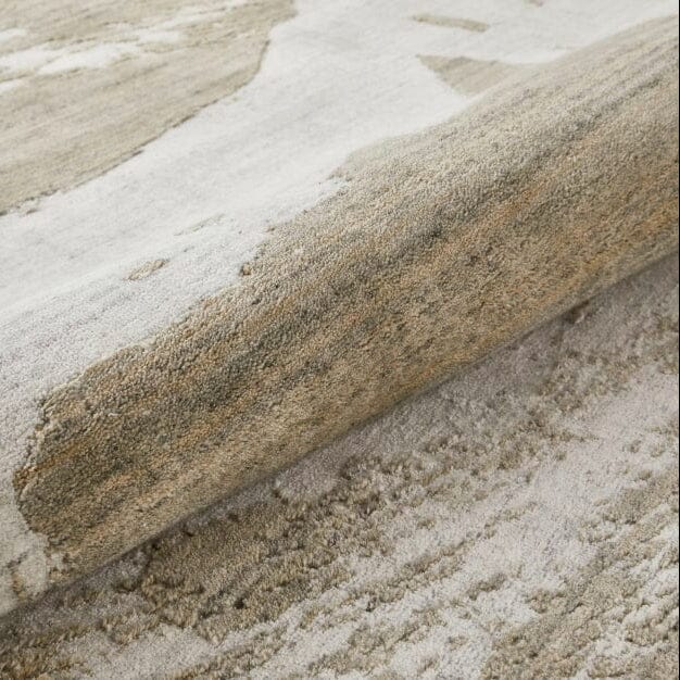 Eshane Beige Abstract Brushstroke Rug - Image 5