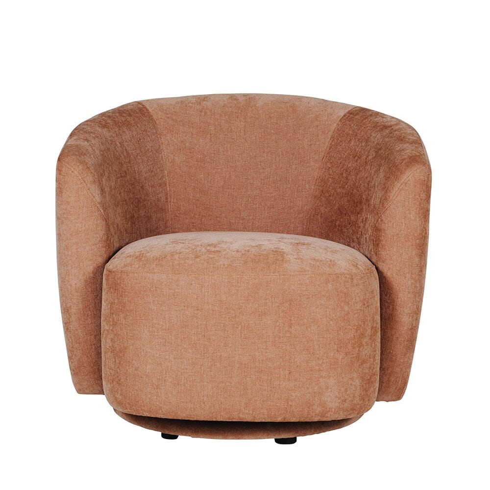 Esme Rust Textured Accent Swivel Chair - Image 2