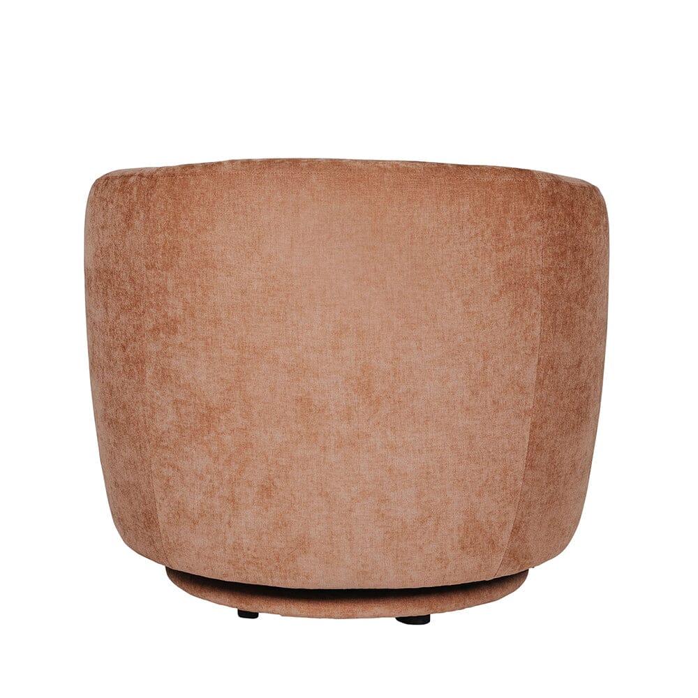 Esme Rust Textured Accent Swivel Chair - Image 3
