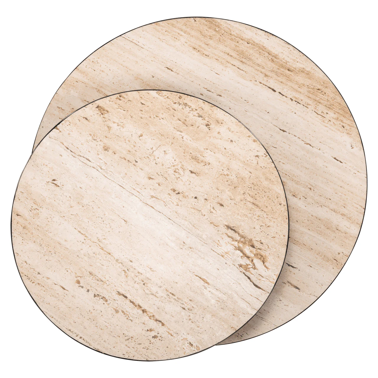 Esperanza Neutral Travertine Topped Stacked Coffee Table - Image 3