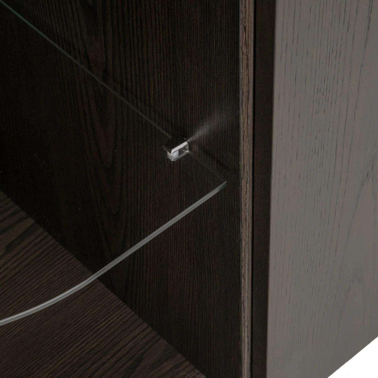 Estrille Brown Oak Veneer Oval Sideboard with Faux Marble Top - Image 8