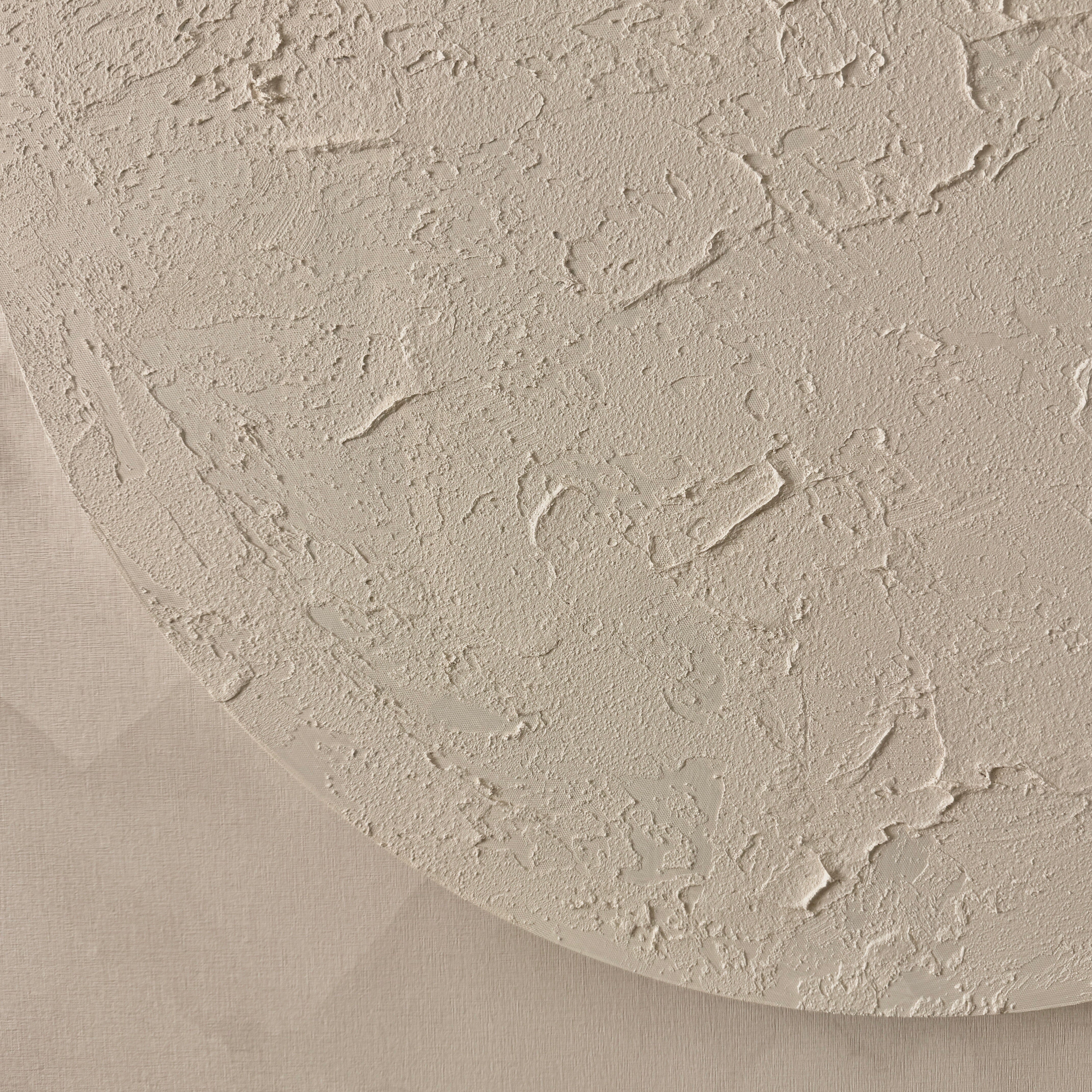 Euphoric White Round Textured Wall Art - Image 2