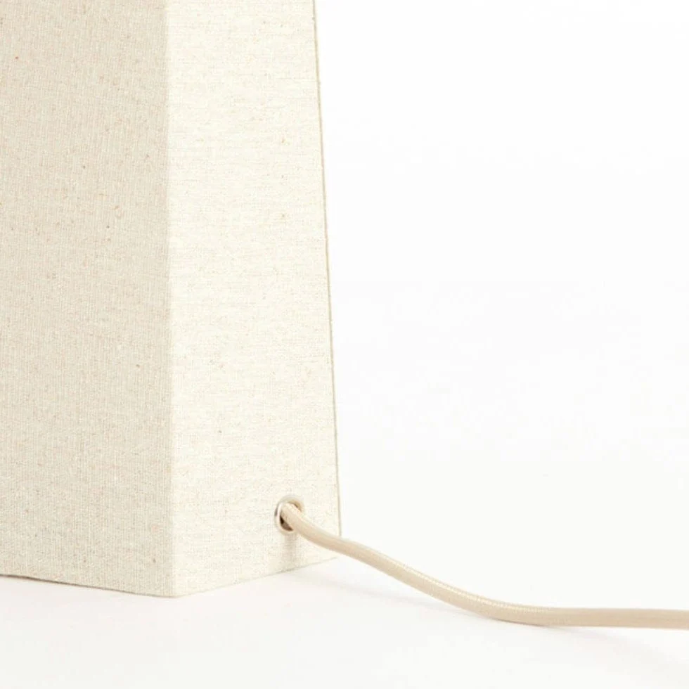 Eurelia Natural Linen Fabric Covered Lamp - Image 4