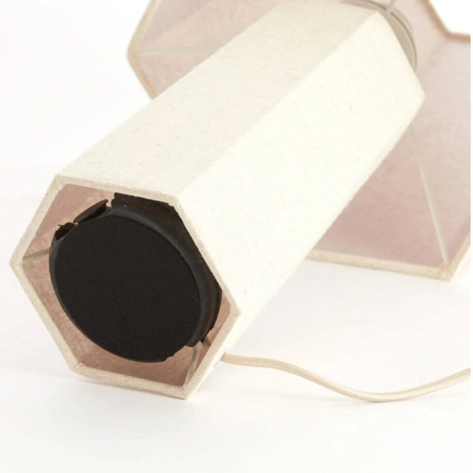 Eurelia Natural Linen Fabric Covered Lamp - Image 6