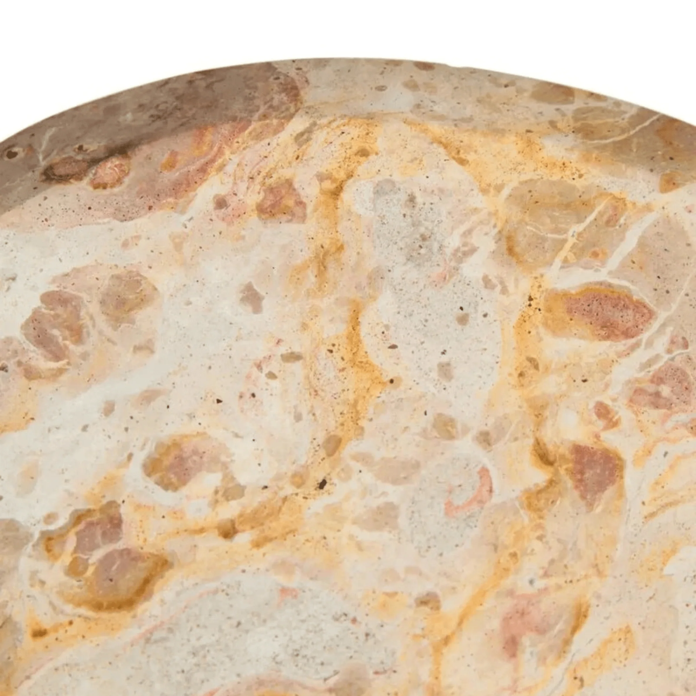 Evadne Neutral Marble Side Table - Image 5