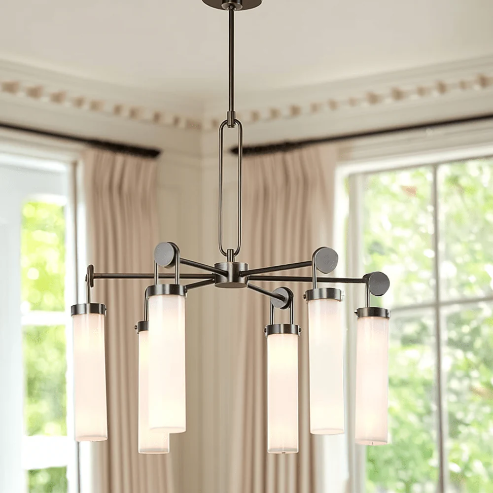 Fable Antique Bronze 6 Light Pendant Ceiling Light