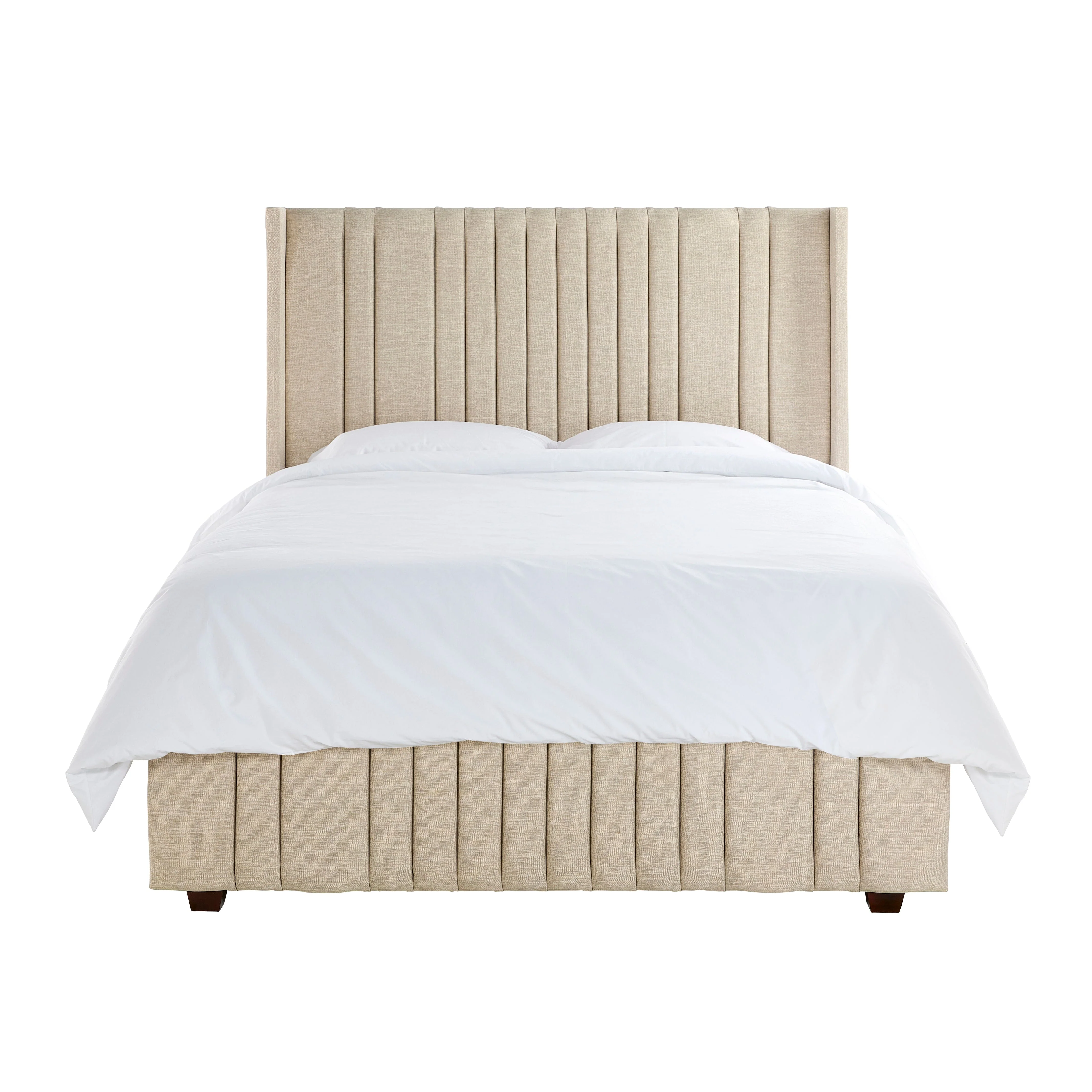 Faith Luxury Stone Textured Channelled Bed - Image 3