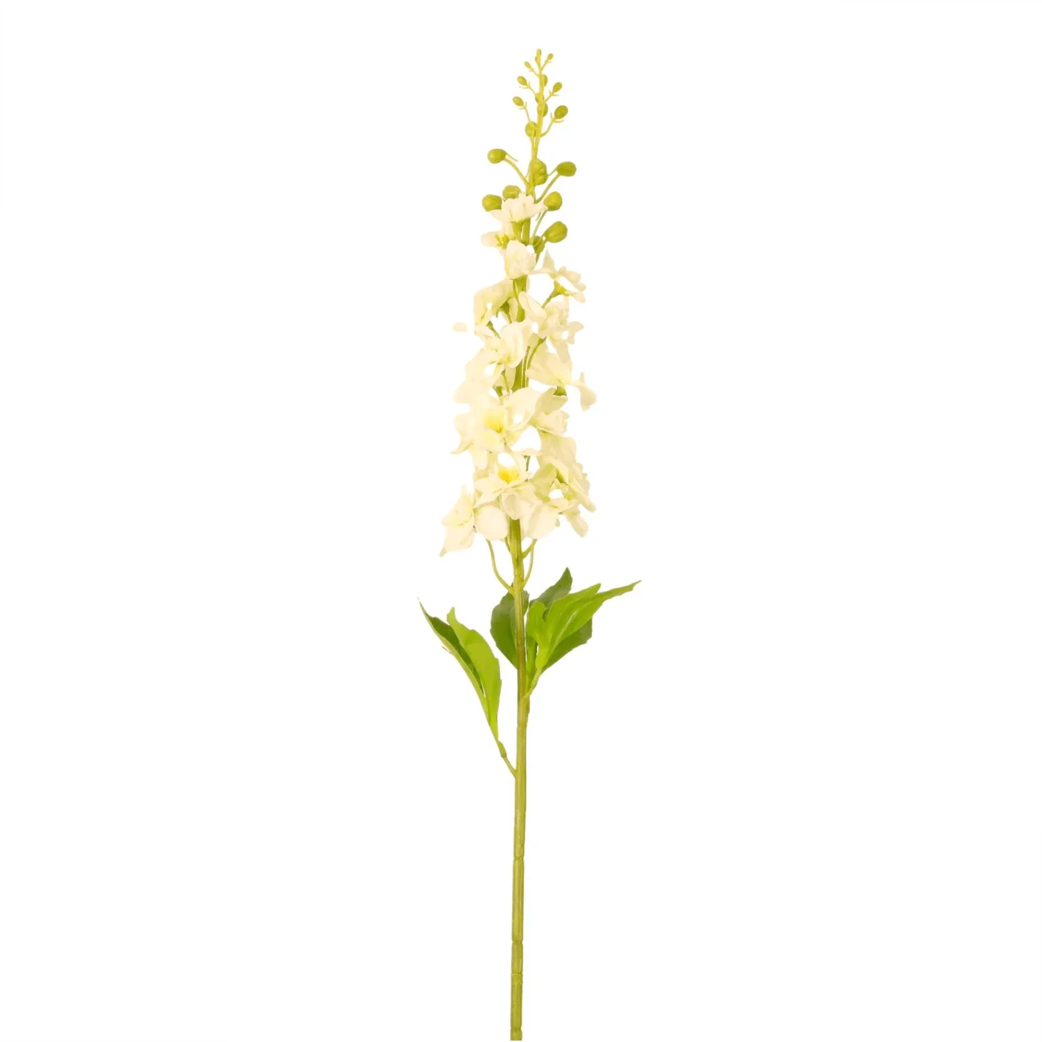 Faux Cream Delphinium Single Stem Floral - Image 3