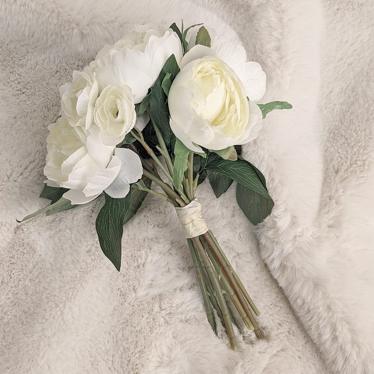 Faux Cream Peony Bunch of Florals - Image 2
