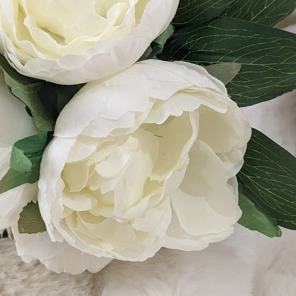 Faux Cream Peony Bunch of Florals - Image 3