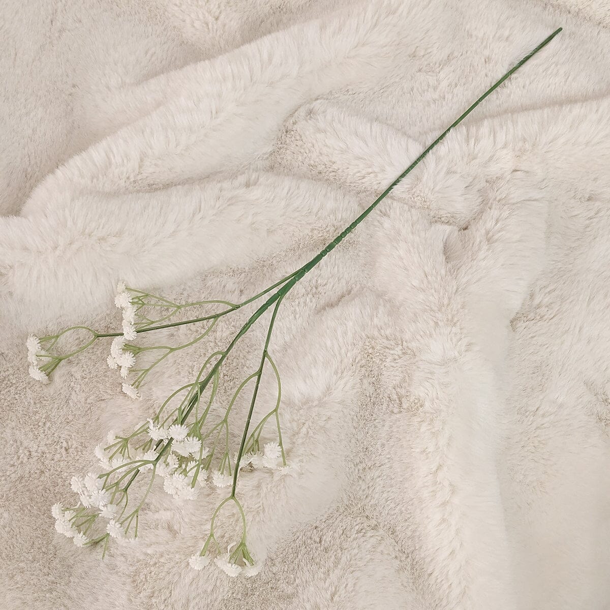 Faux Fluffy Gypsophilia Spray Single Stem Floral - Image 4