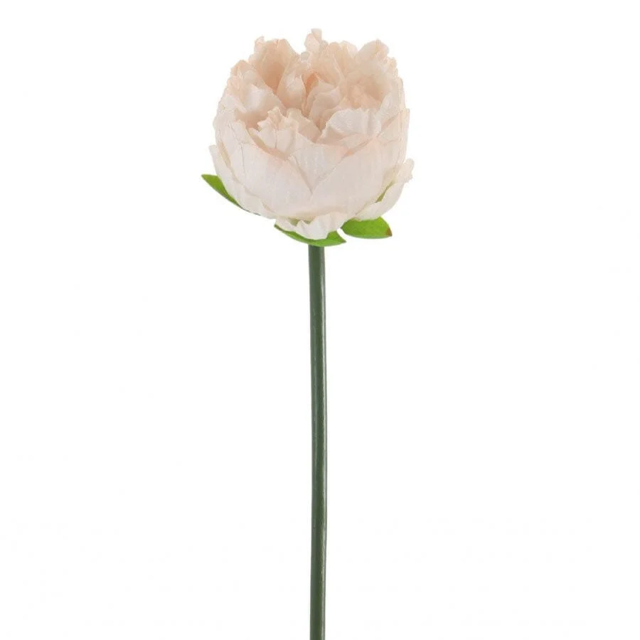 Faux Nude Peony Single Stem Flower - Image 4