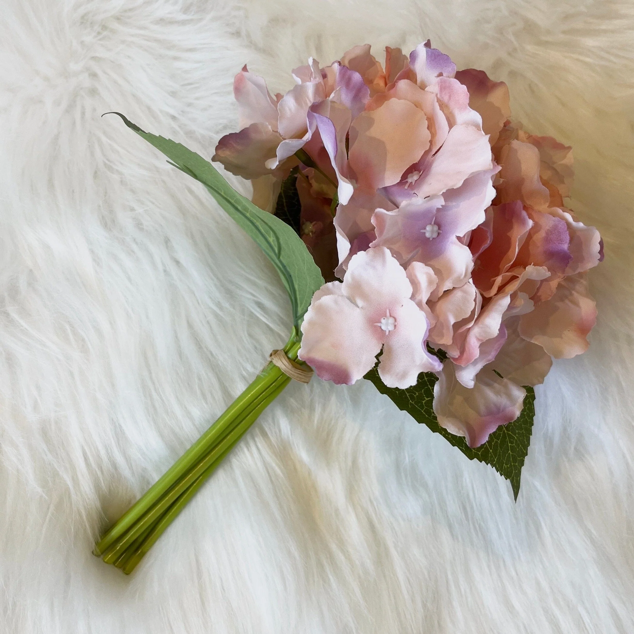 Faux Pink Hydrangea Bouquet of Flowers - Image 2