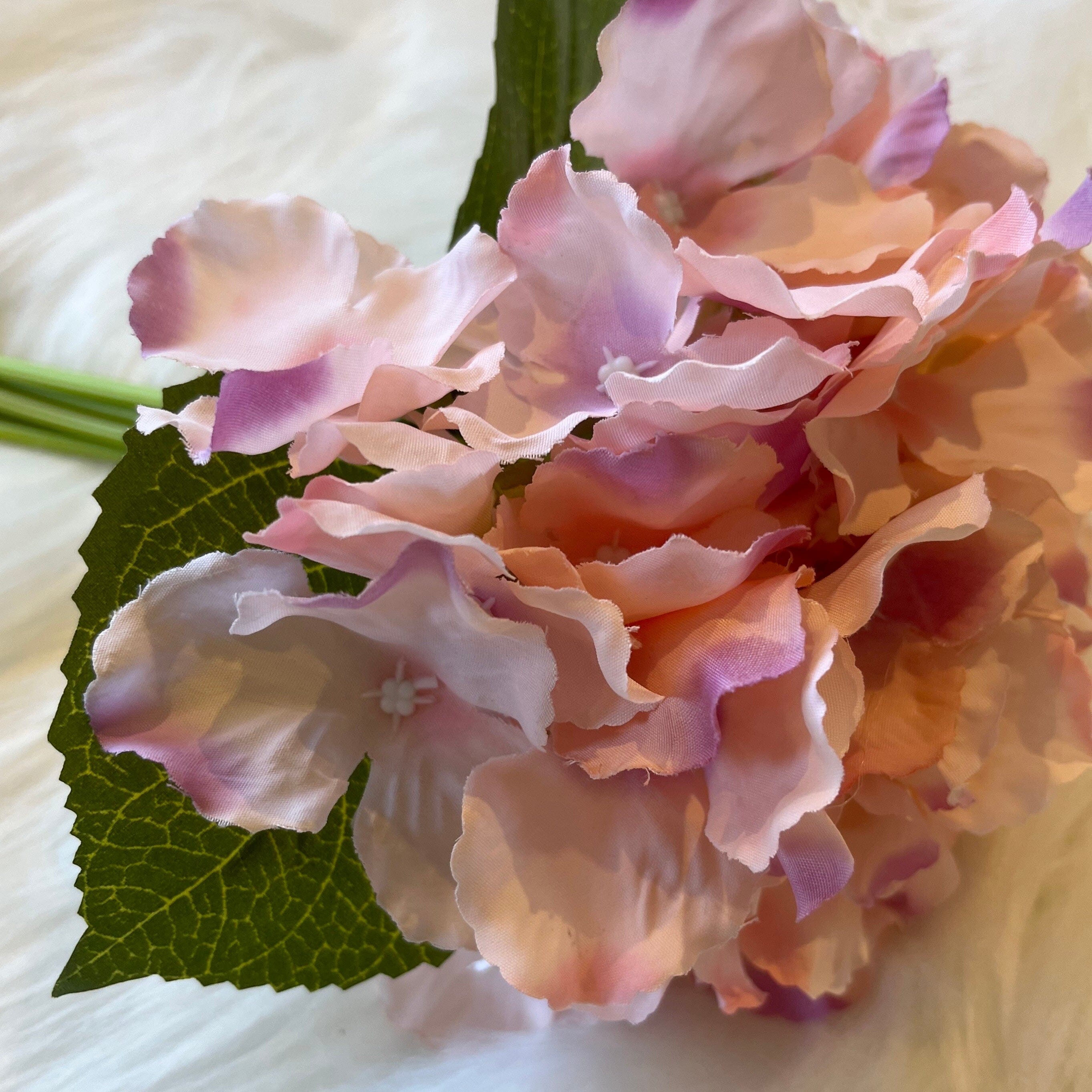 Faux Pink Hydrangea Bouquet of Flowers - Image 3