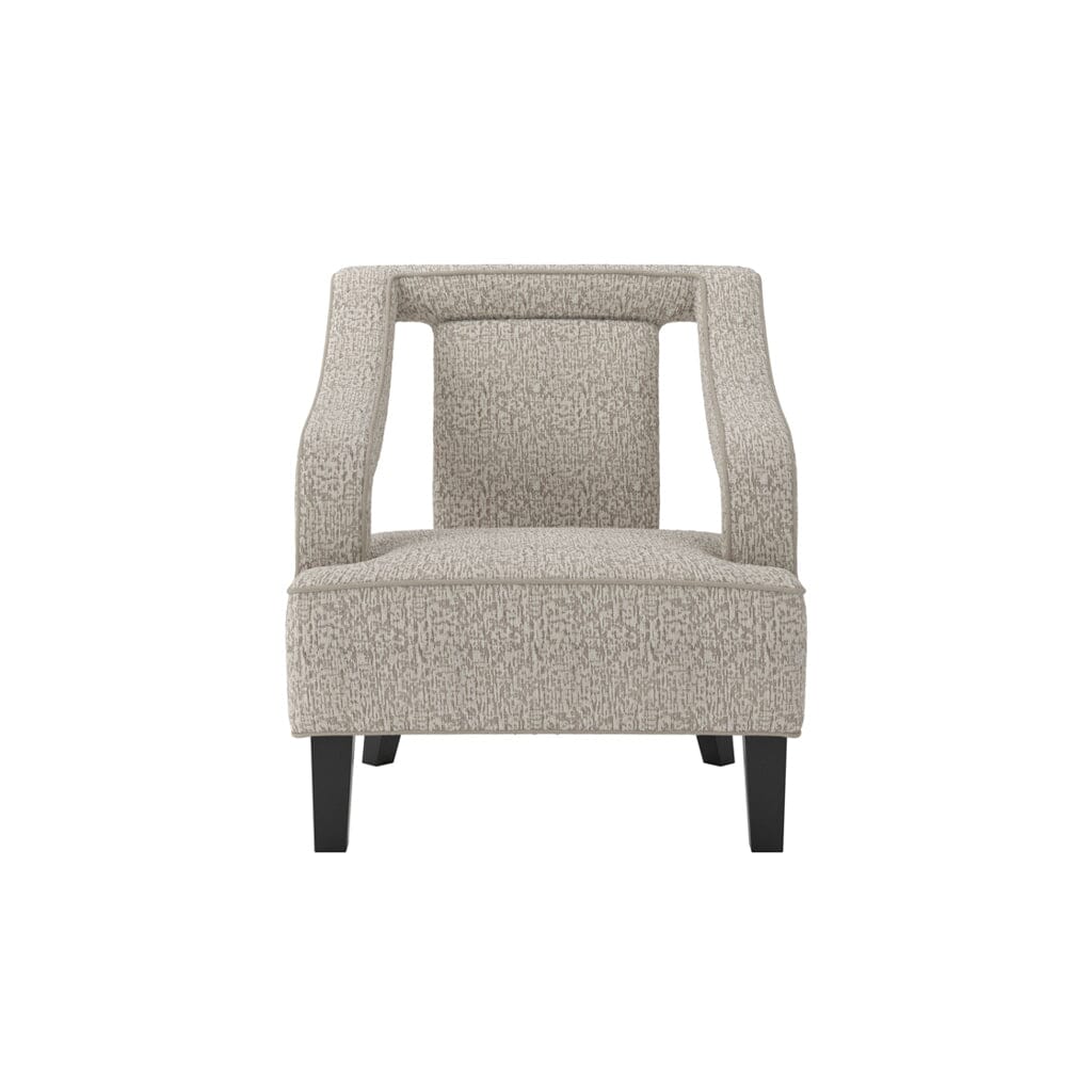 Faye Beige Patterned Accent Chair with Black legs - Image 3