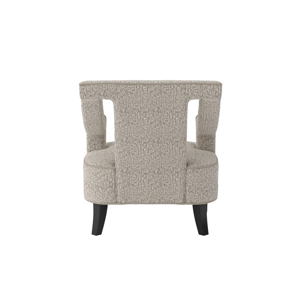 Faye Beige Patterned Accent Chair with Black legs - Image 5