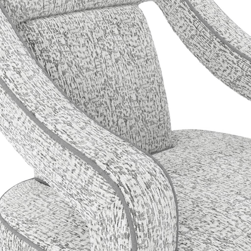 Faye Grey Patterned Accent Chair with Black legs - Image 6
