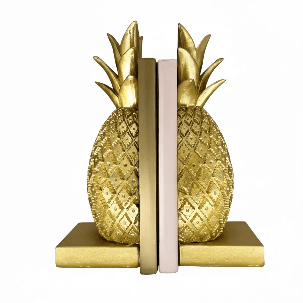 Felicity Decorative Gold Pineapple Bookends - Image 4