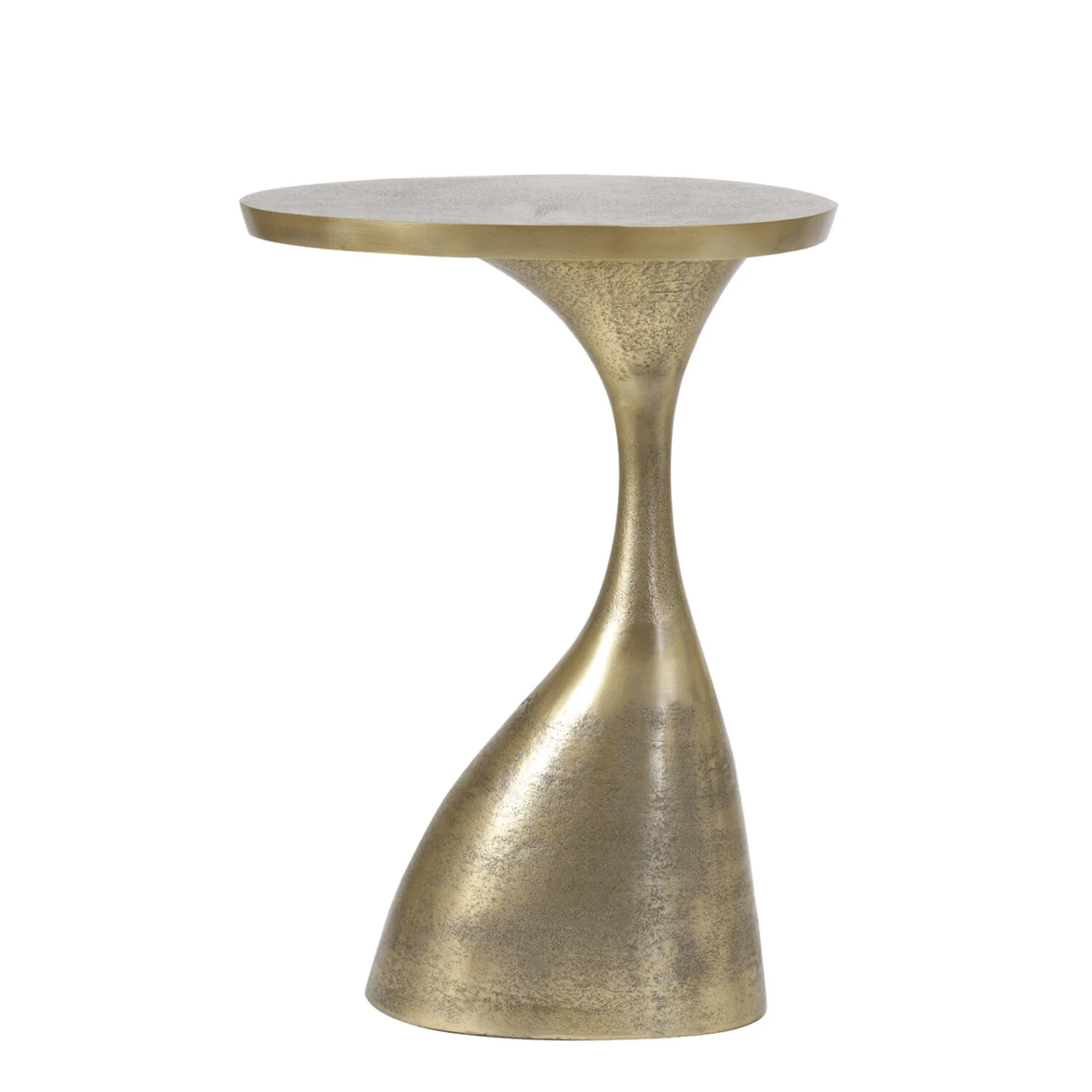 Felima Antique Brass Side Table - Image 2