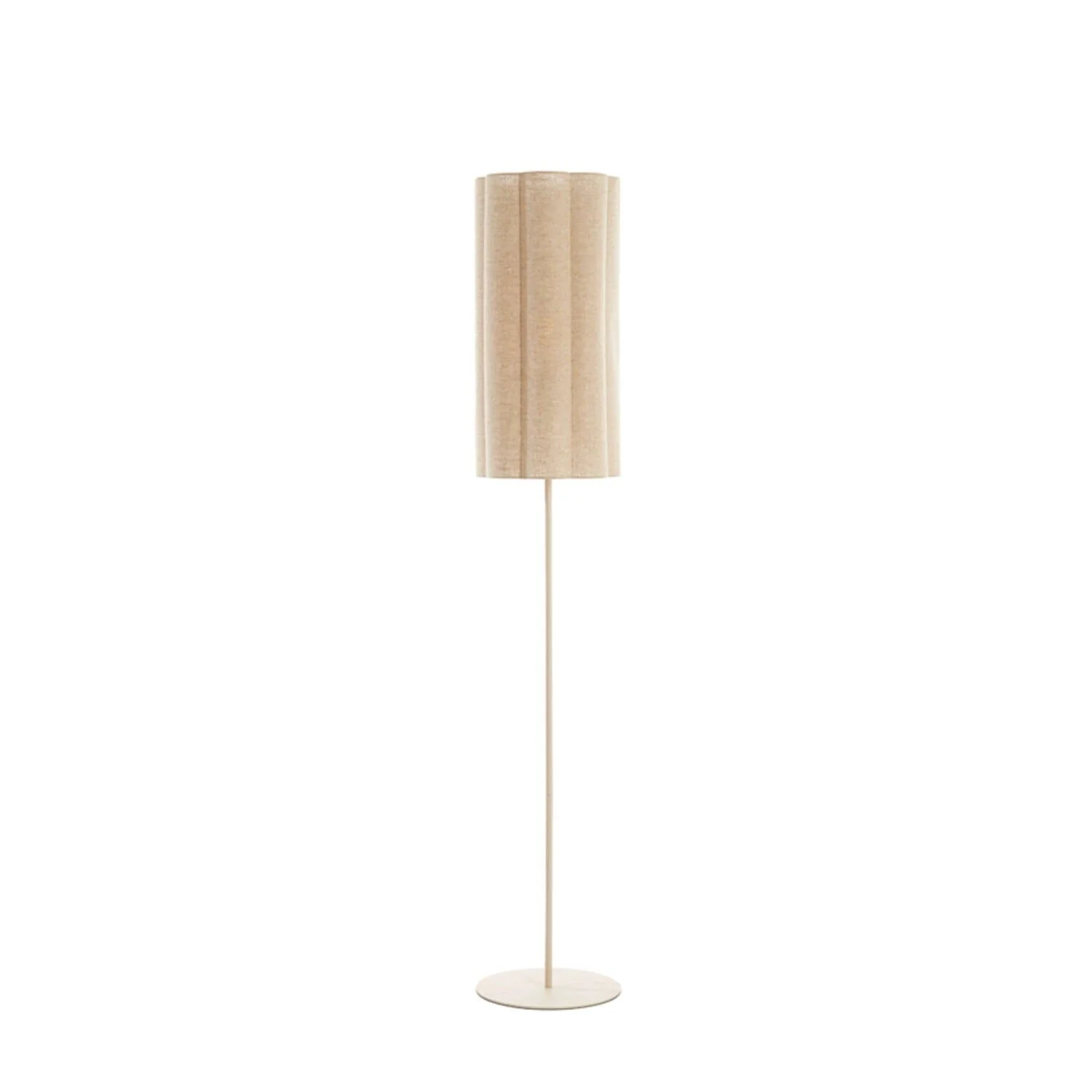 Filisa Cream Scalloped Floor Lamp - Image 2