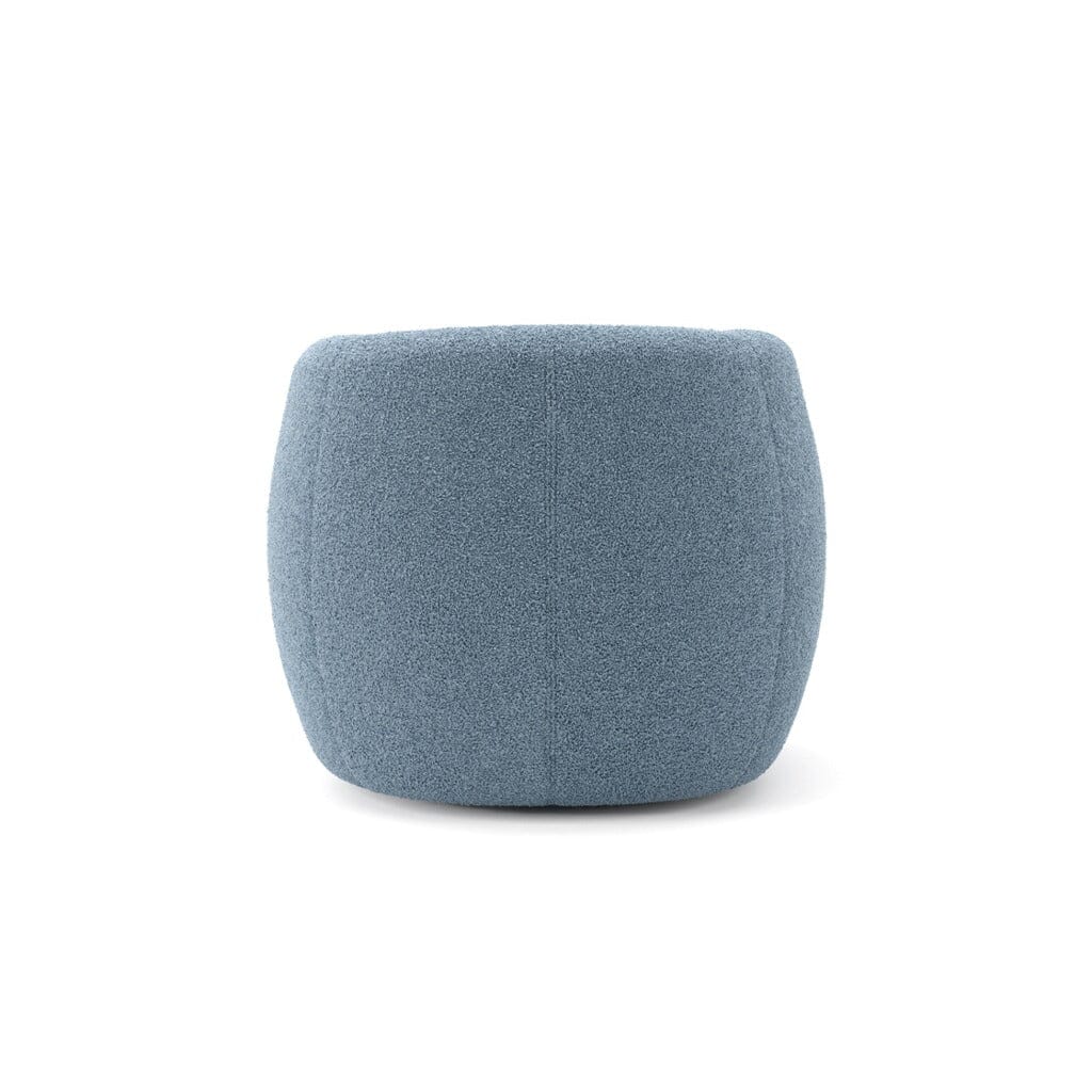 Finley Light Blue Boucle Curved Chair - Image 4