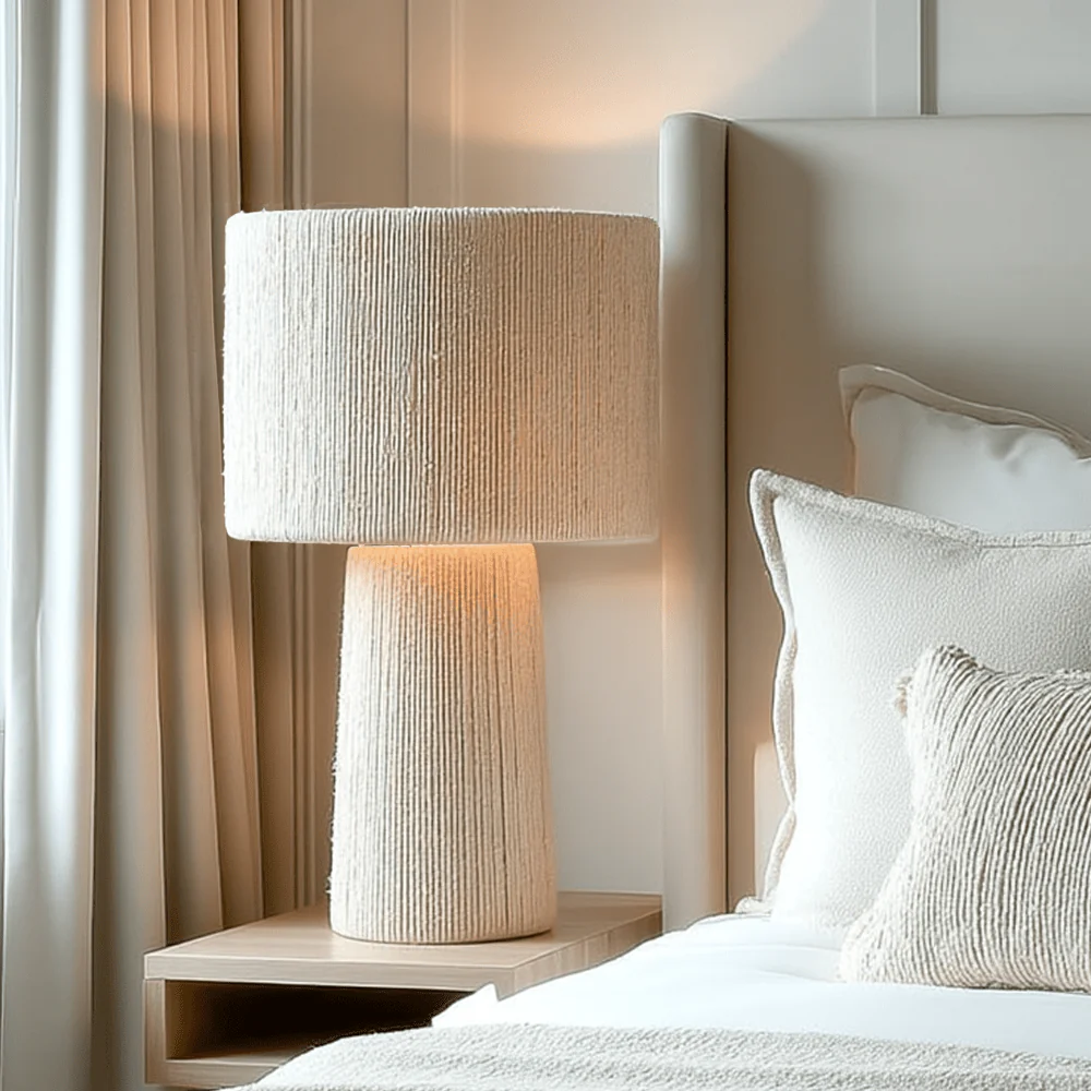 Flora Cream Jute Rope Detail Lamp