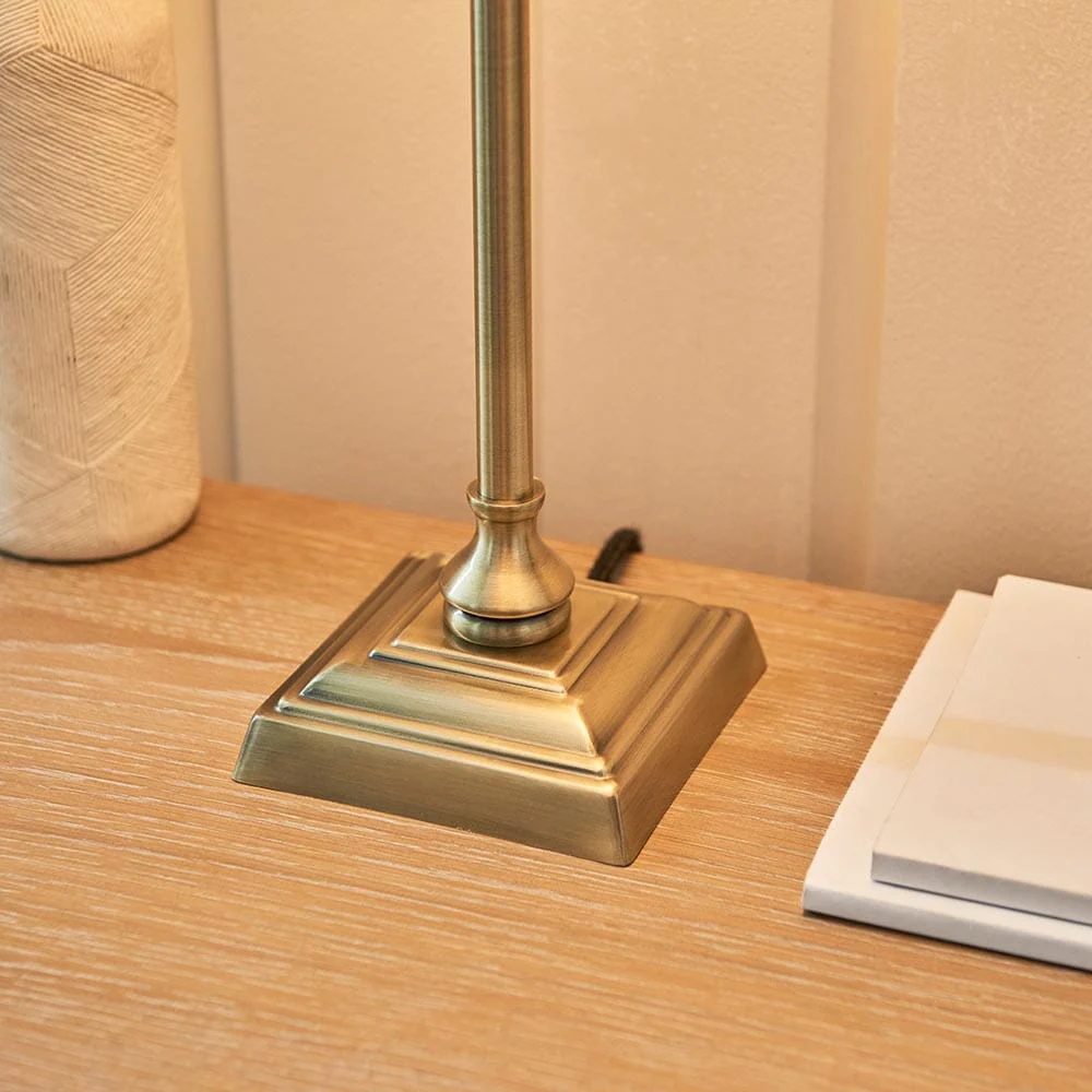 Francesca Gold Table Lamp with Linen Shade - Image 2