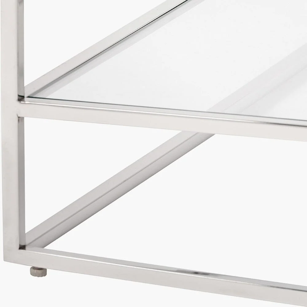 Francesca Silver & Glass Tiered Coffee Table - Image 5