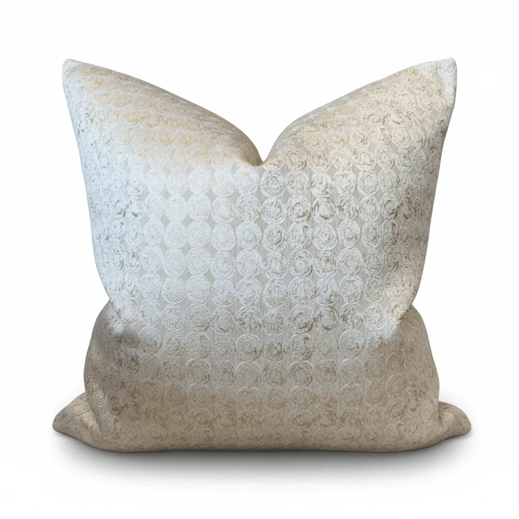 Frankie Gold Metallic Geometric Cushion - 50x50cm - Image 4