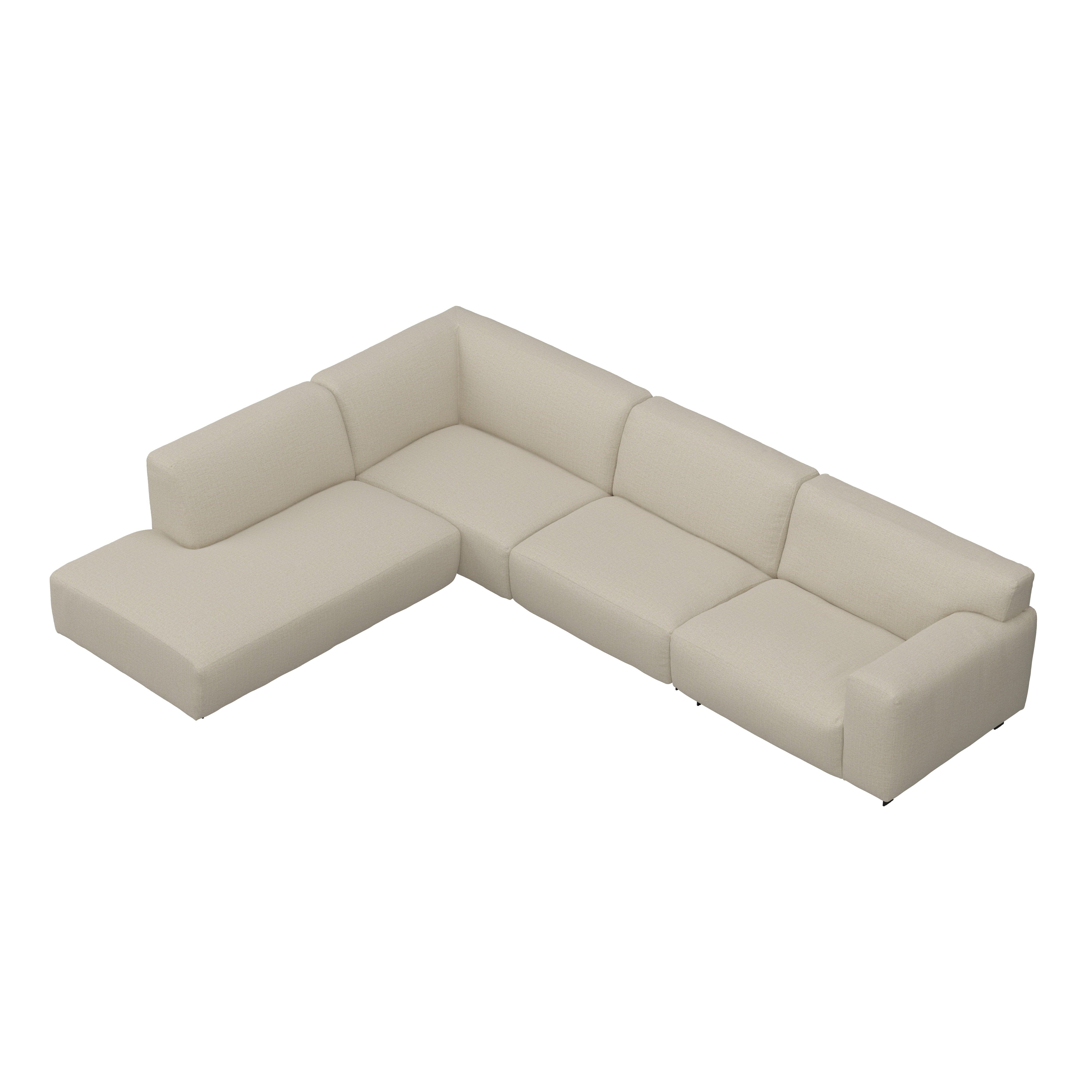 Freja Sand Textured Large Left Hand Facing Corner Sofa - Image 4