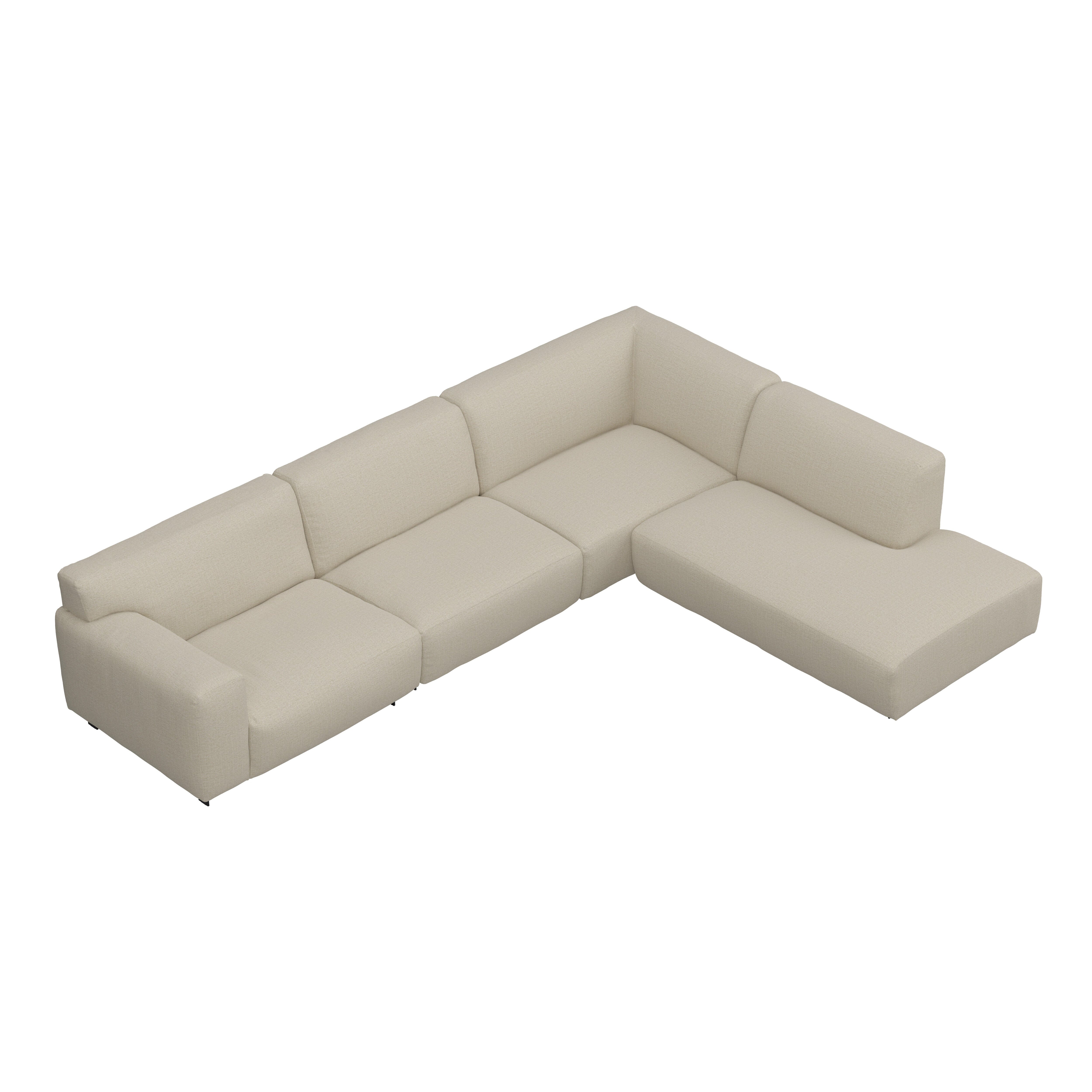 Freja Sand Textured Large Right Hand Facing Corner Sofa - Image 4