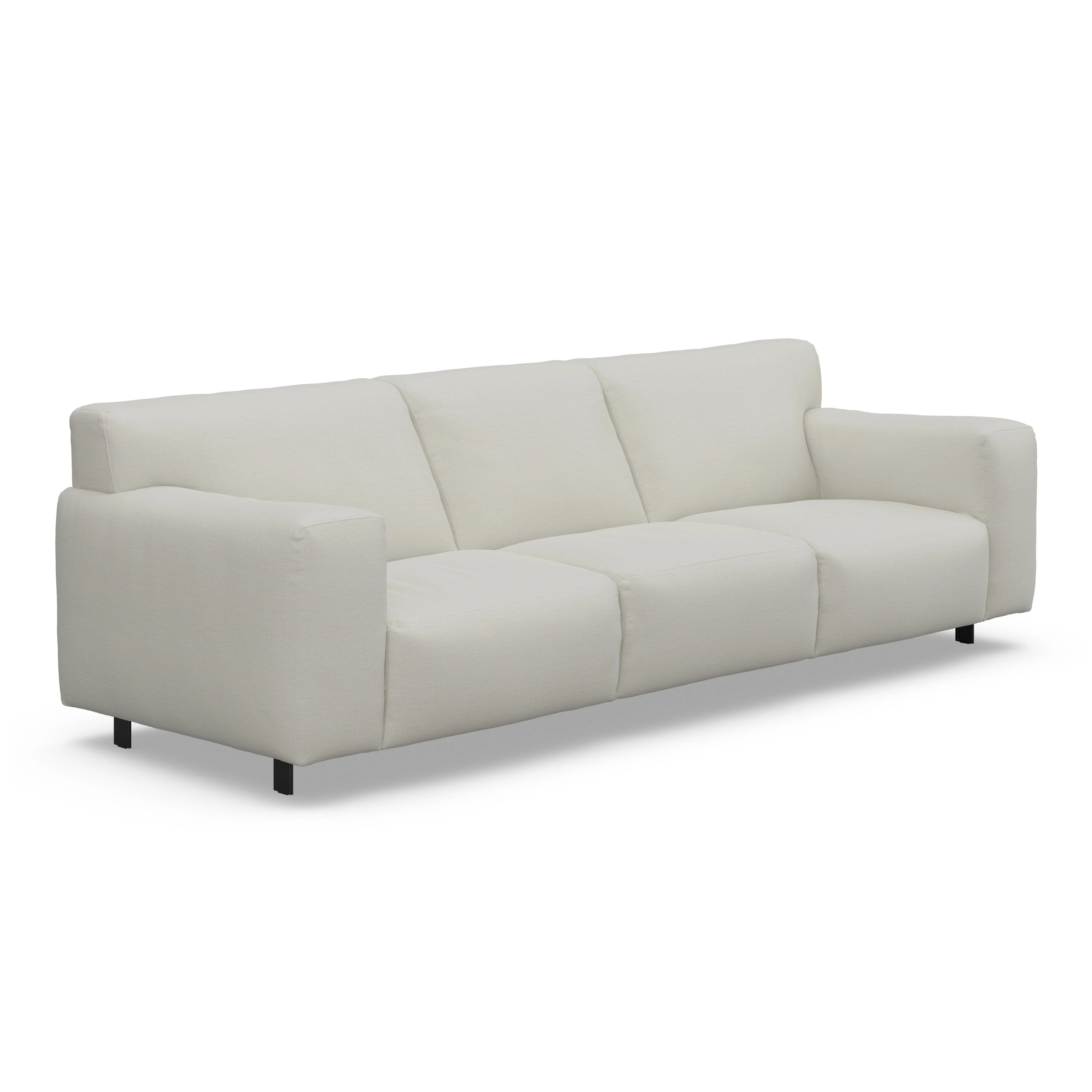 Freja Off White Textured 4 Seater Sofa - Image 3